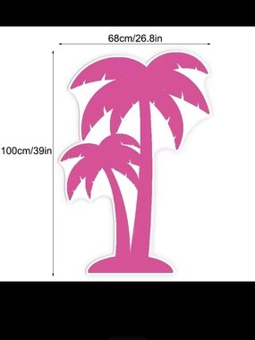 Pink Palm Tree Foam Backdrop Accent